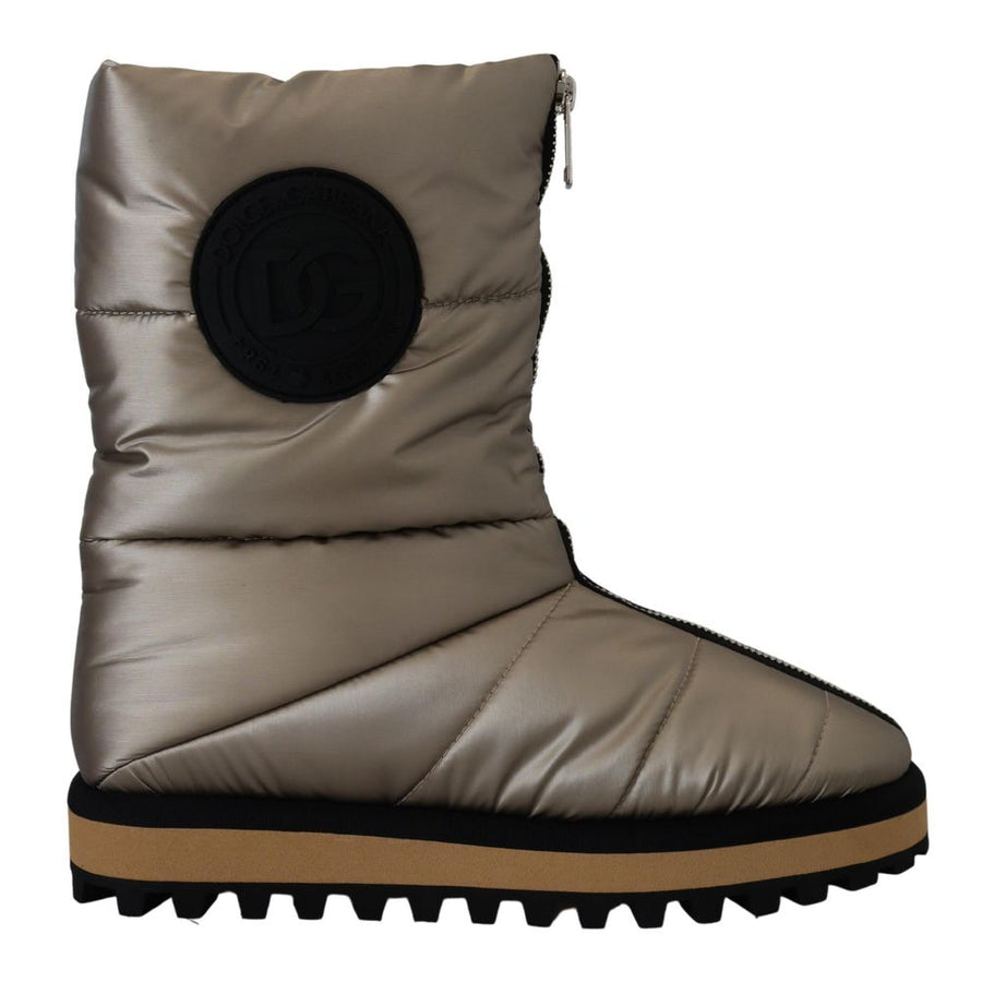 Dolce & Gabbana 100% Polyester nylon boot in silver