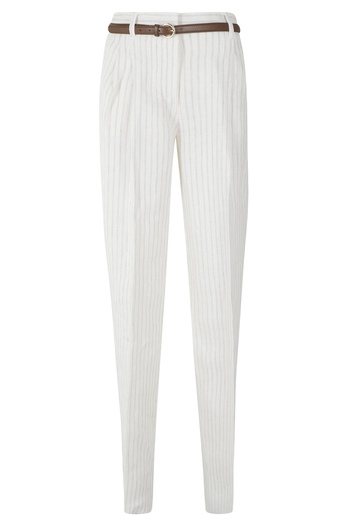 Fonte White Lino Pantaloni