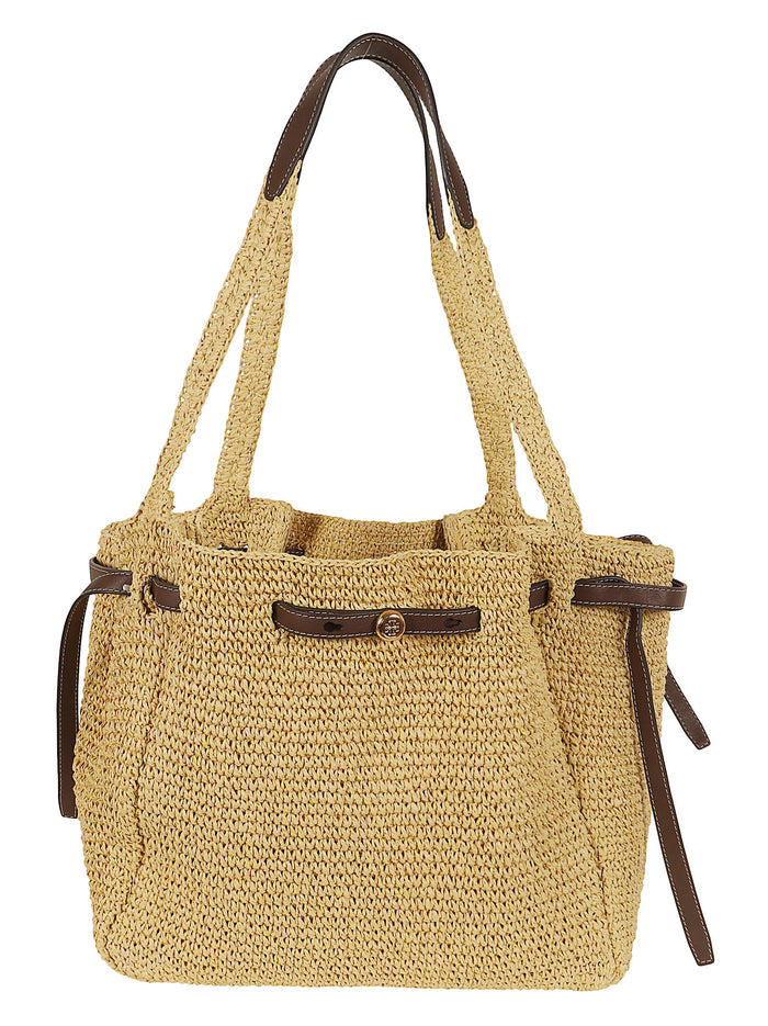Romy Straw Tote Nude & Neutrals Borsa