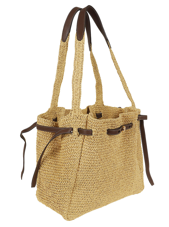 Romy Straw Tote Nude & Neutrals Borsa