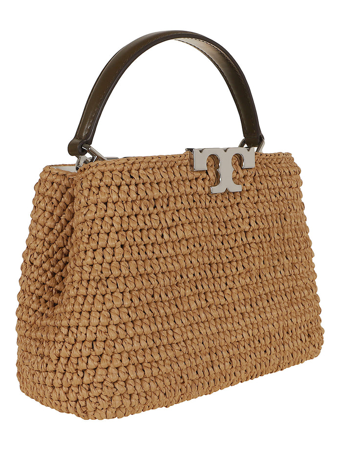 Eleanor Straw Mini Satchel Nude & Neutrals Borsa