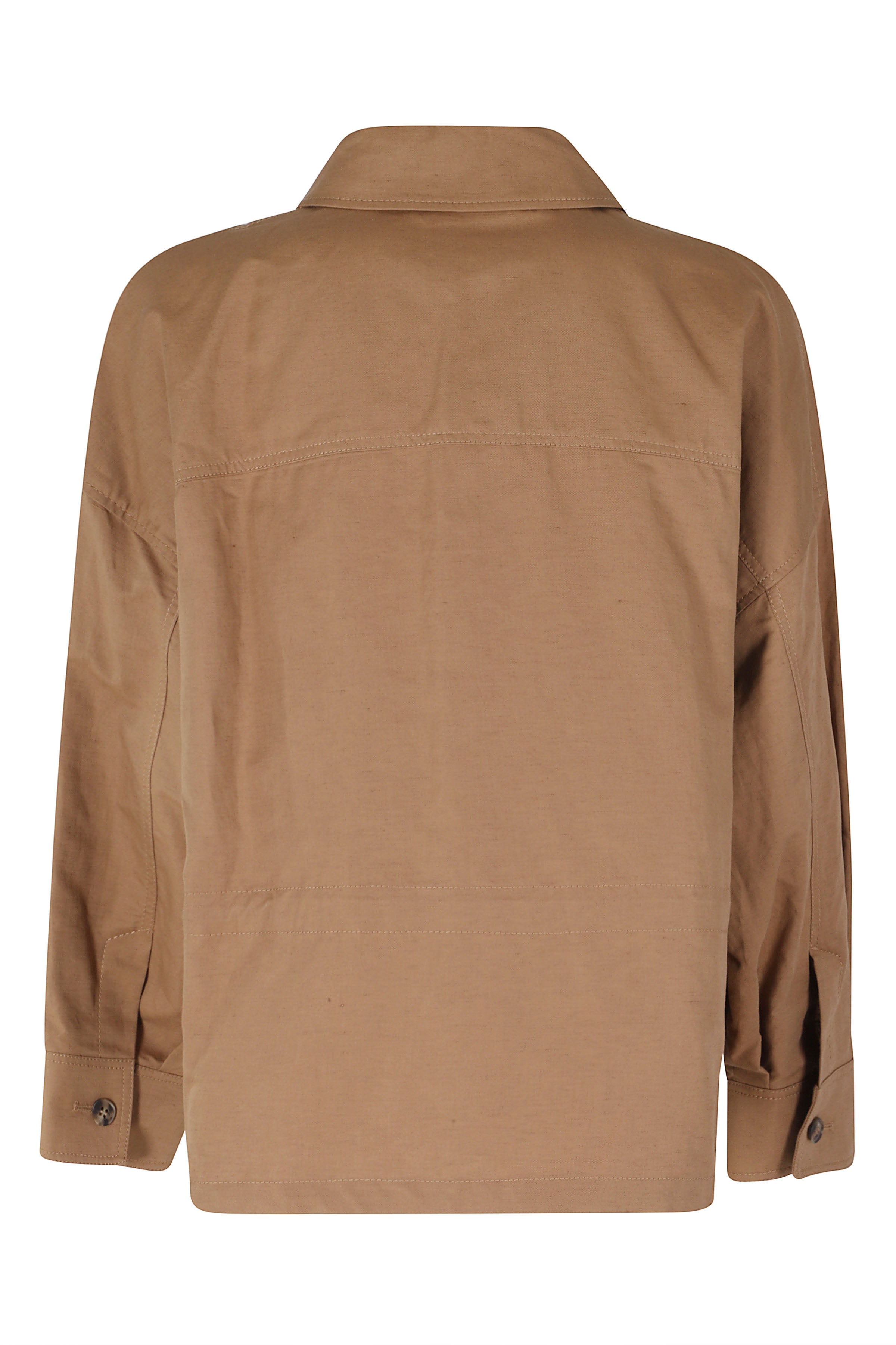 Vettura Brown Cotone Lino Giacca