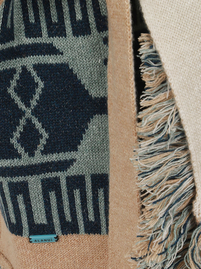 Icon Jacquard Cardigan Nude & Neutrals Wsli Maglia