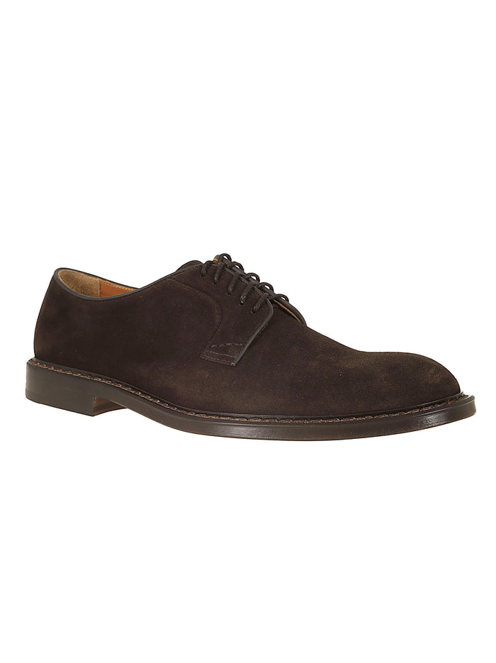 Derby (cu) Visone Terre+f.do T.moro Brown Pelle Di Vitello; Calzature