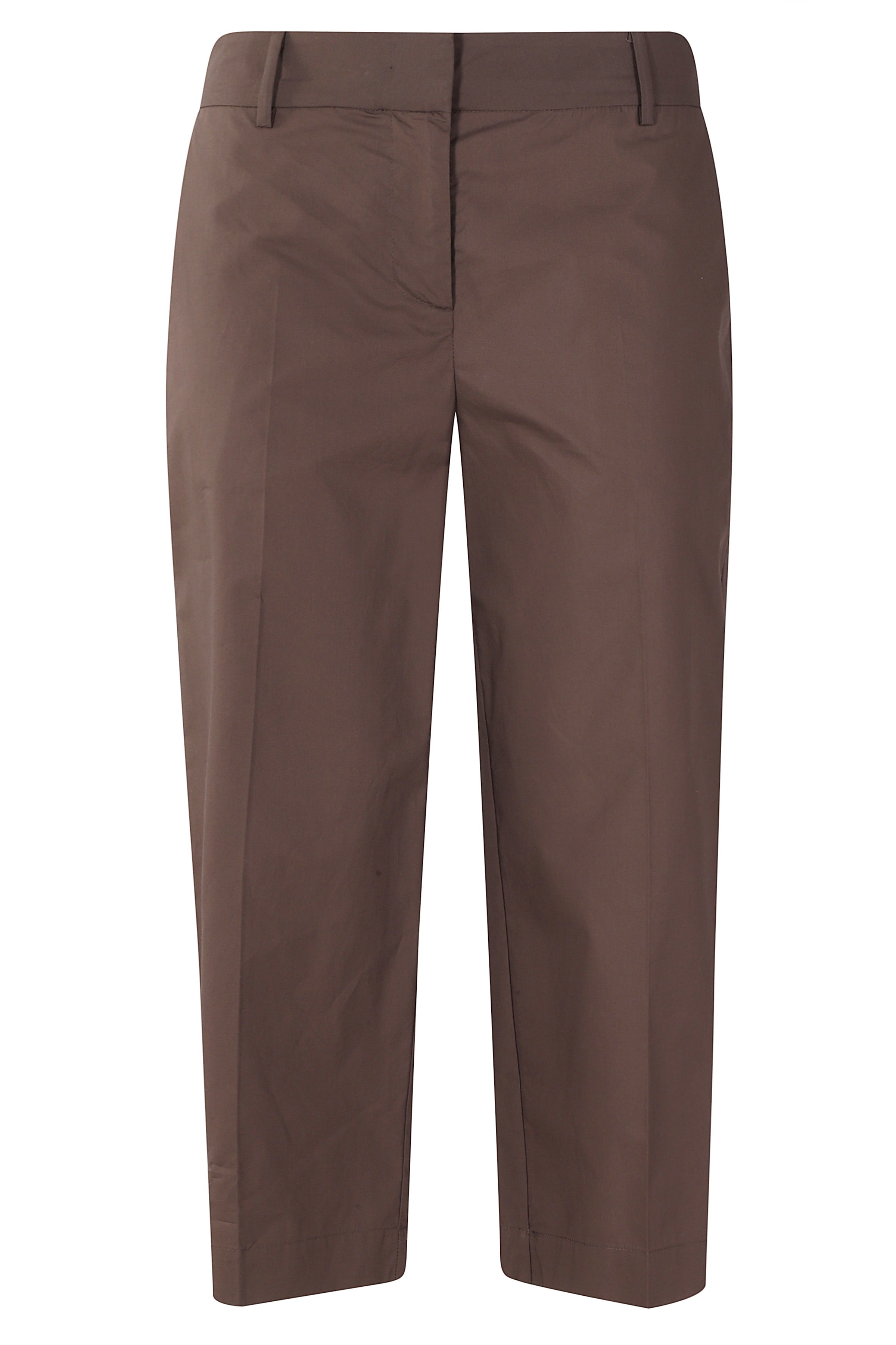 Pantalone Capri Brown Cotone Pantaloni