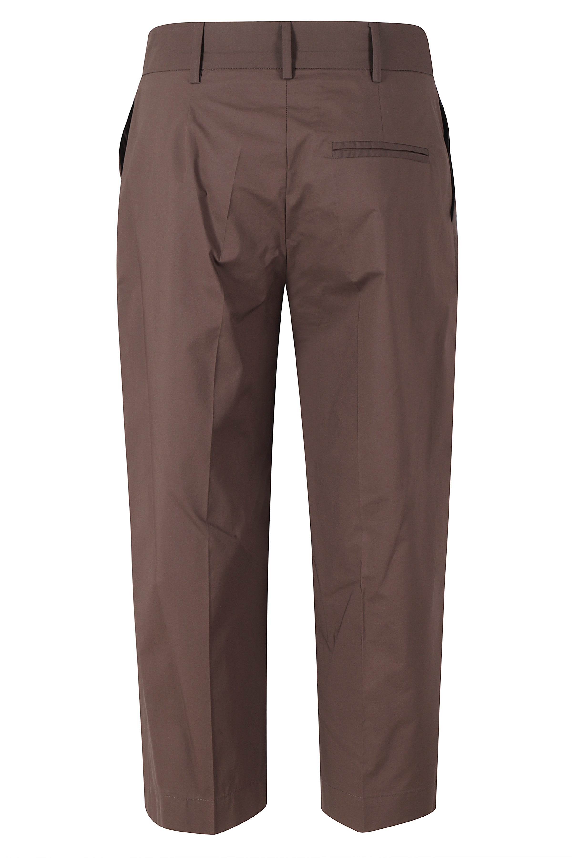 Pantalone Capri Brown Cotone Pantaloni