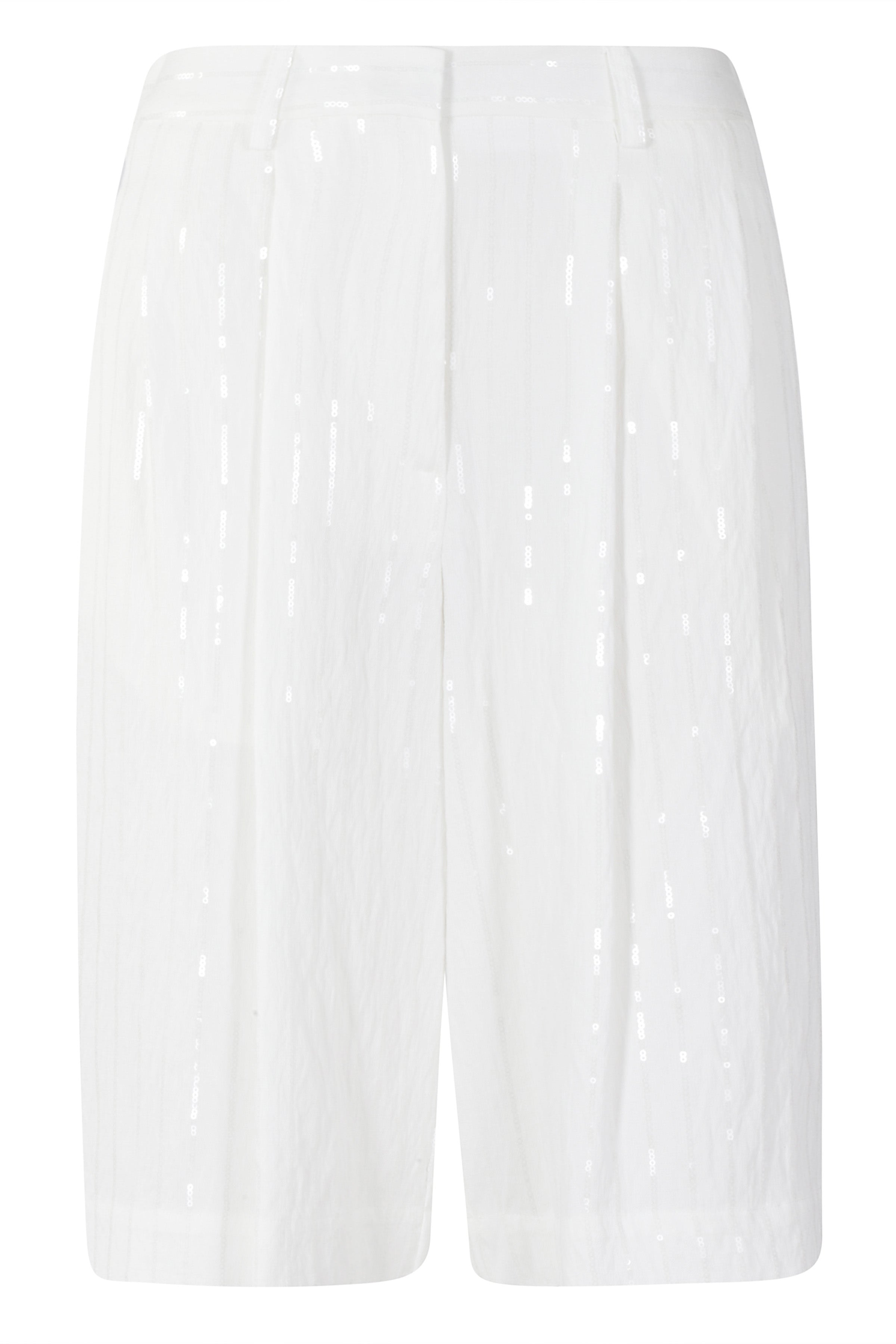 Bermuda White Viscosa Poliammide Short