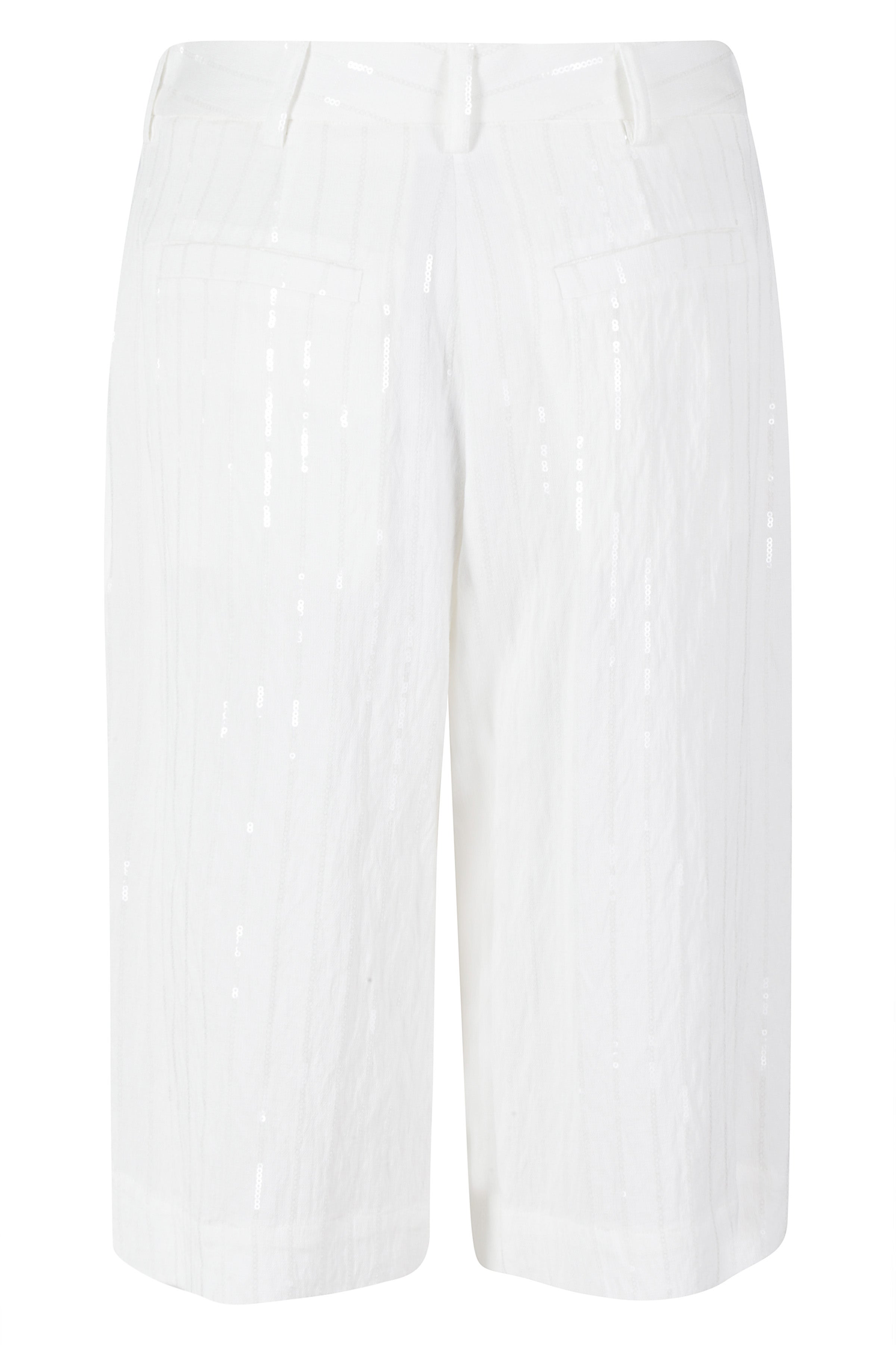 Bermuda White Viscosa Poliammide Short