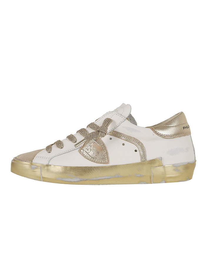 Prsx Low Woman White Calf Leather - Goat Calzature