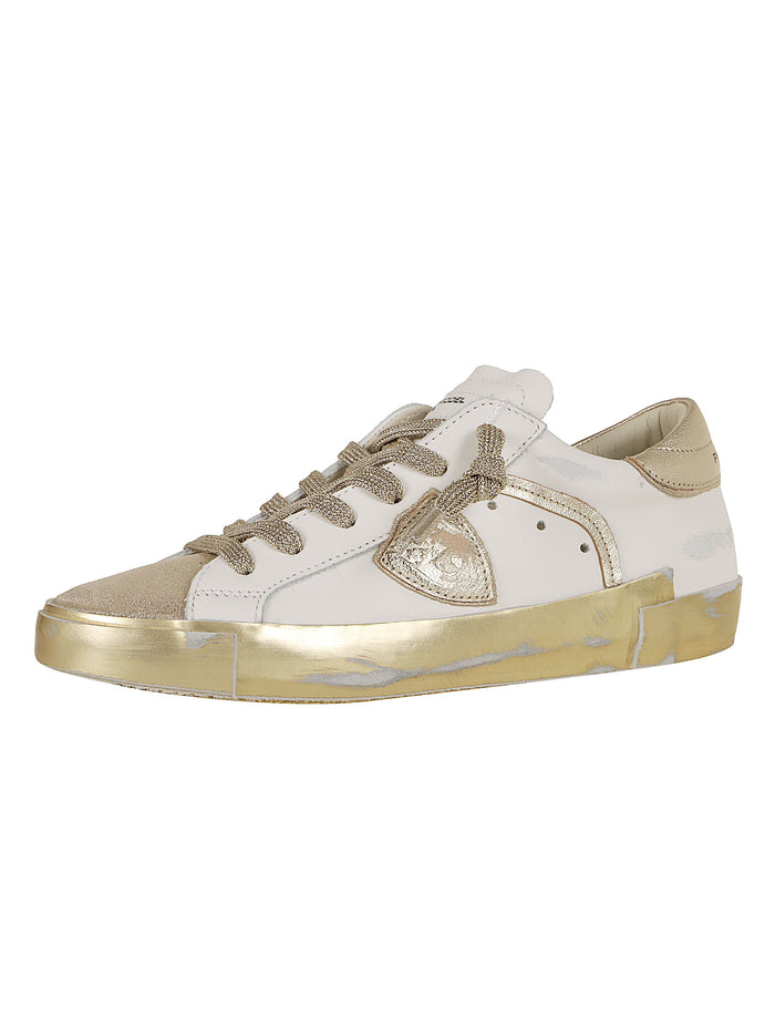 Prsx Low Woman White Calf Leather - Goat Calzature