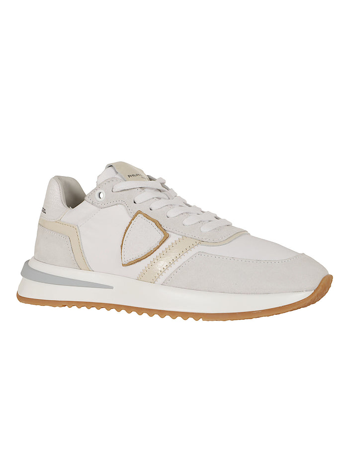 Tropez 2.1 Low Woman White Calf Leather - Fabric Calzature
