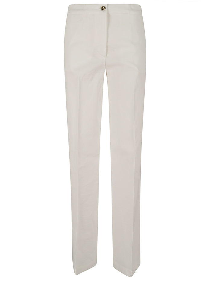 Jacopone Pantalone Lino White Linen/flax | Pantaloni