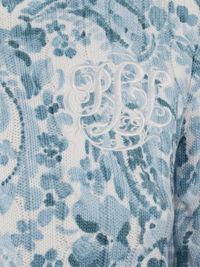 Sweater-Pullover White Cotton Maglia