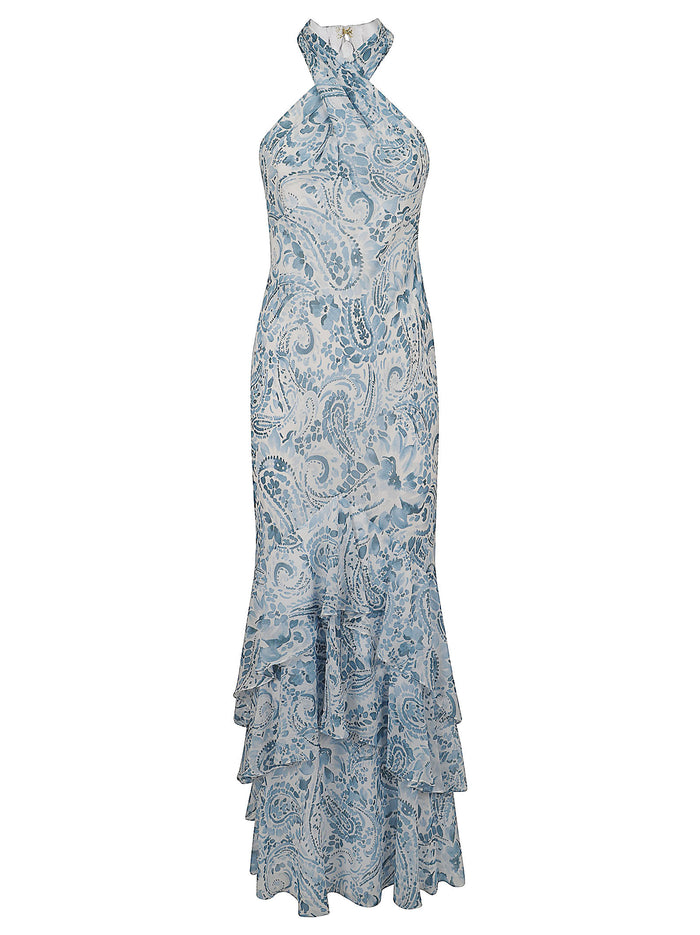 Woven-Mermaid-Dresses Blue Polyester (recycled) Abito