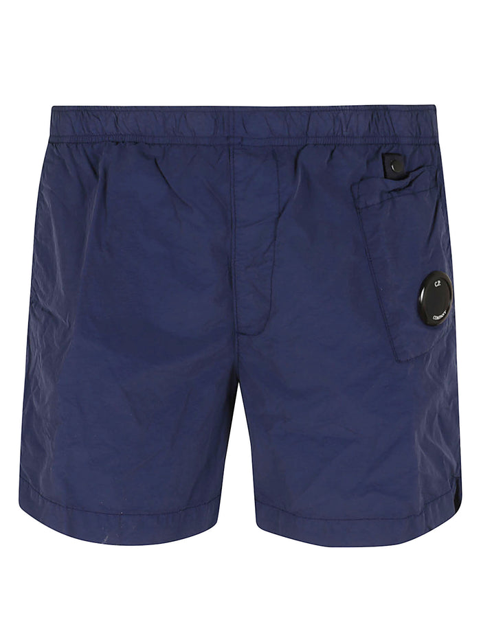 Beachwear Boxer Flatt Nylon Blue Short