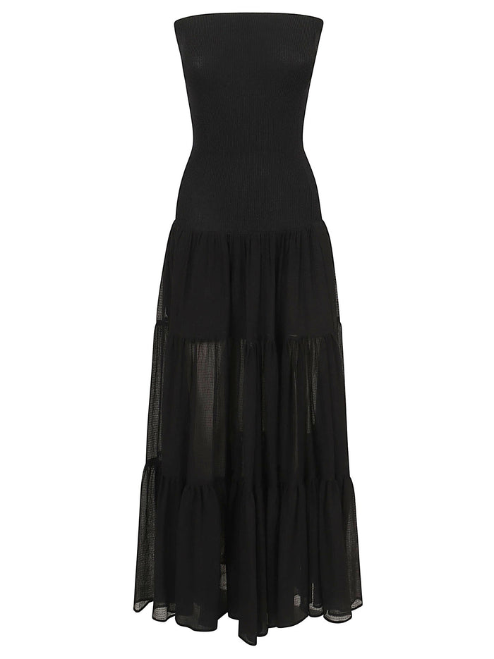 Baveno Abito Costina Seersucke Black Cotone