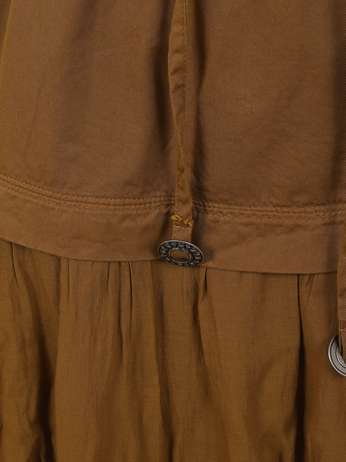 Casarsa Abito Voile E Gabardin Brown