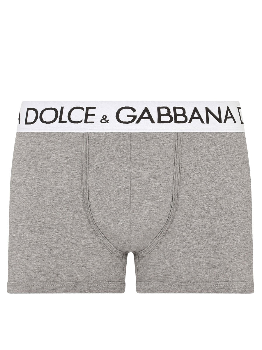 Boxer Regular Fit Grey Cotton Underwear
