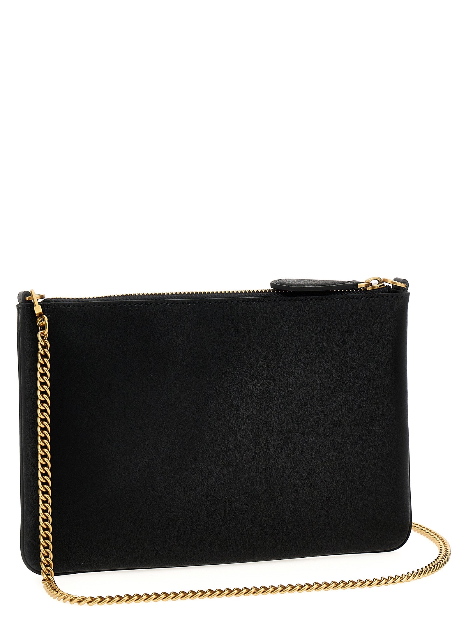 Flat Classic crossbody bag Black Calfskin Leather
