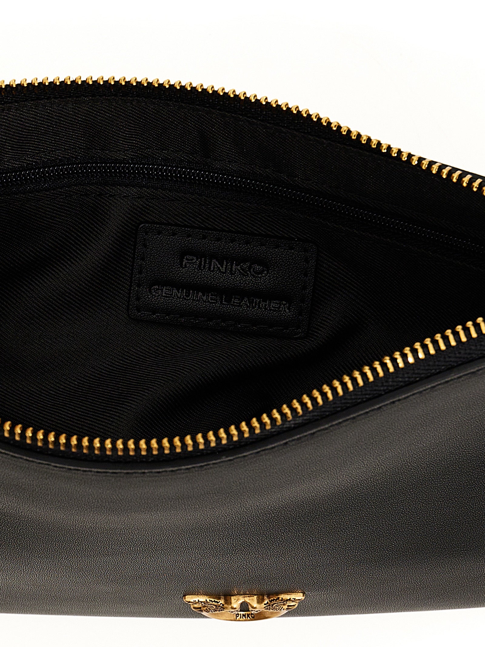 Flat Classic crossbody bag Black Calfskin Leather