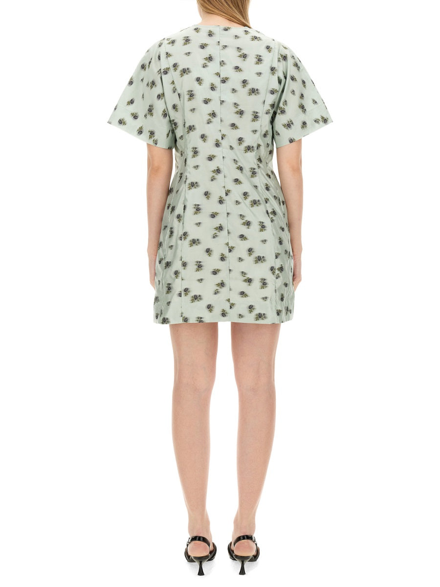 Mini Dress Green Recycled Polyester