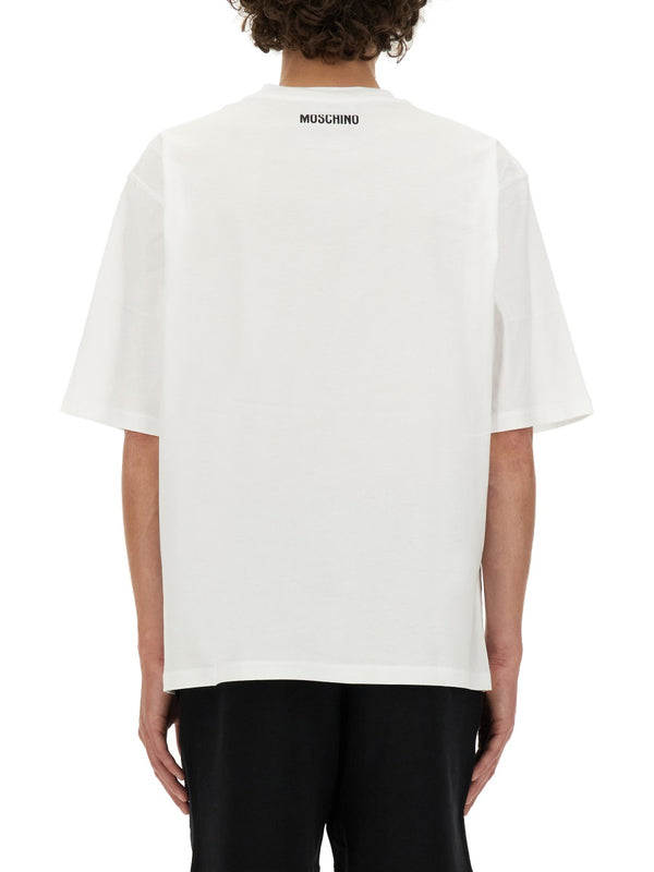 T-Shirt With Logo White Cotton T-shirts