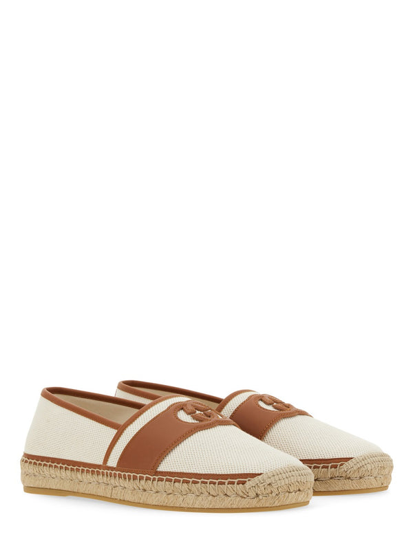 Espadrilles Cross Gg Brown Cotton Shoe