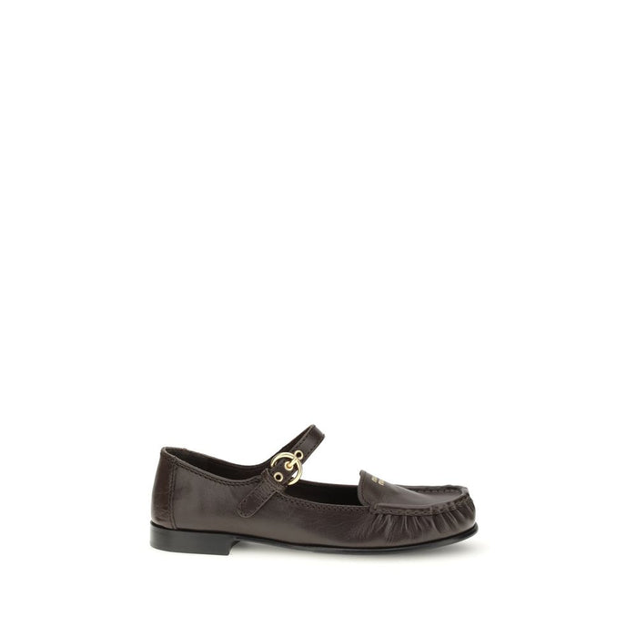 Miu Miu 100% Calf Leather Bos Taurus loafer in brown