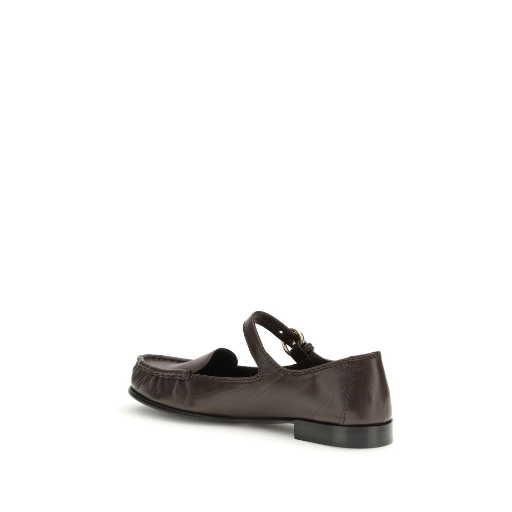 Miu Miu 100% Calf Leather Bos Taurus loafer in brown — view 3