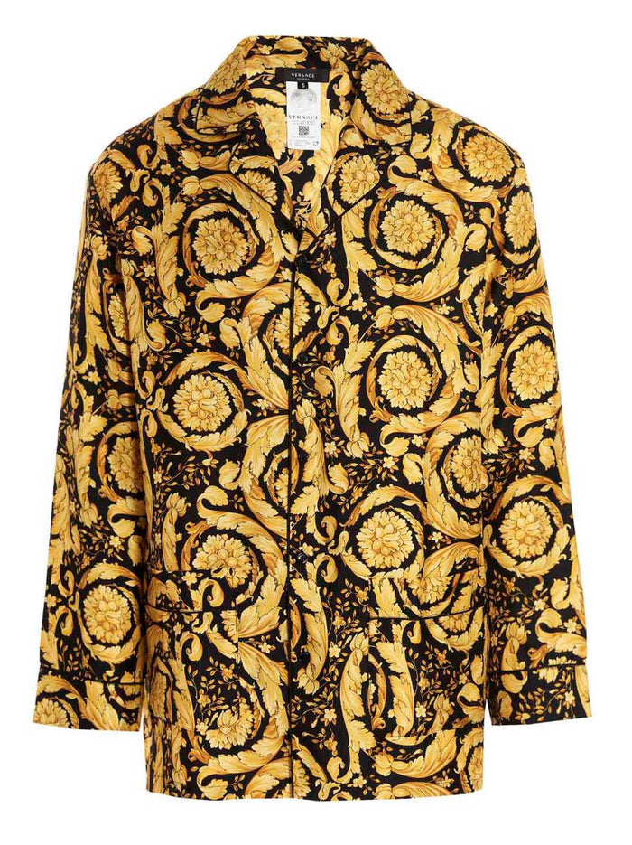 Baroque pajama shirt Multicolor Silk Bedroom Linen And Nightwear