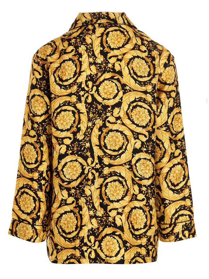 Baroque pajama shirt Multicolor Silk Bedroom Linen And Nightwear