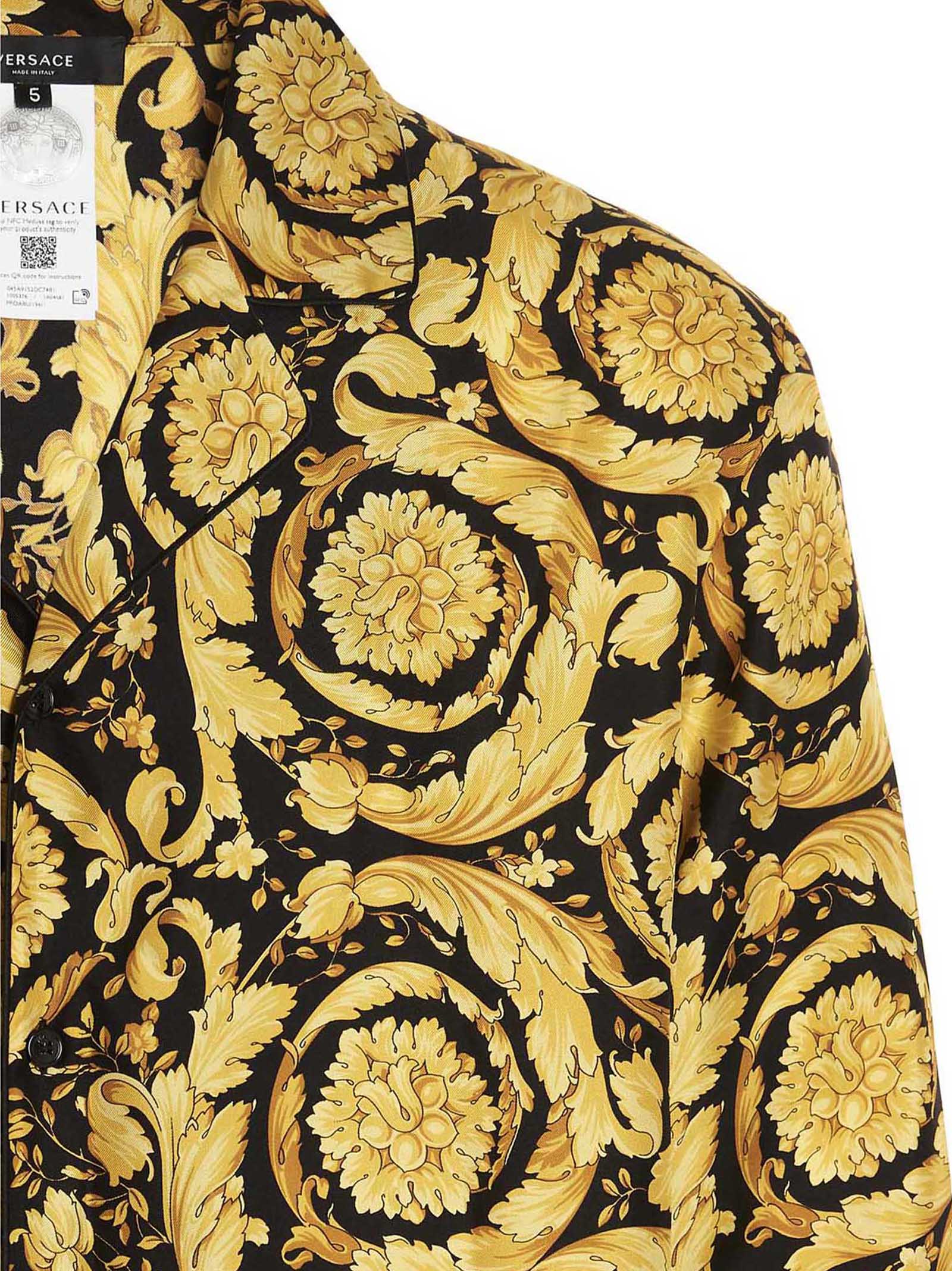 Baroque pajama shirt Multicolor Silk Bedroom Linen And Nightwear
