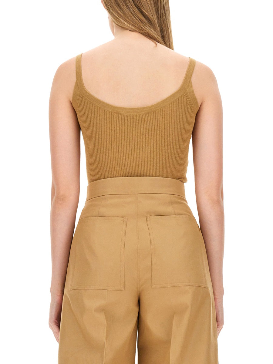 Top Gallura Beige Silk-Cashmere Tops