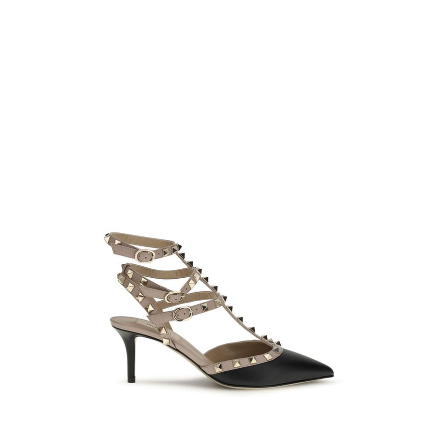 Valentino Garavani Upper: 100% Calf Leather Bos Taurus; Sole: 100% Calf Leather Bos Taurus heel in black