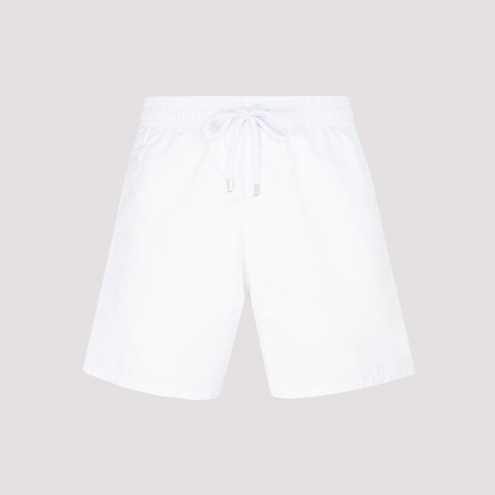 Moorea Swim Shorts White Recycled Polyamide Swimwear