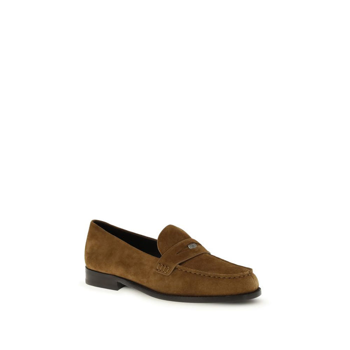 Tory Burch 100% Calf Leather Bos Taurus loafer in beige — view 2