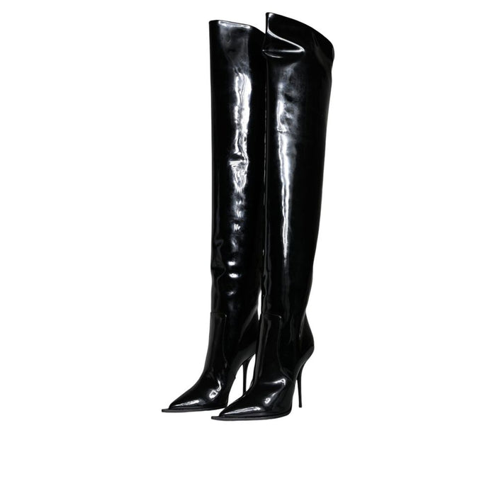 Dolce & Gabbana 39% Calf Leather boot in black — view 2