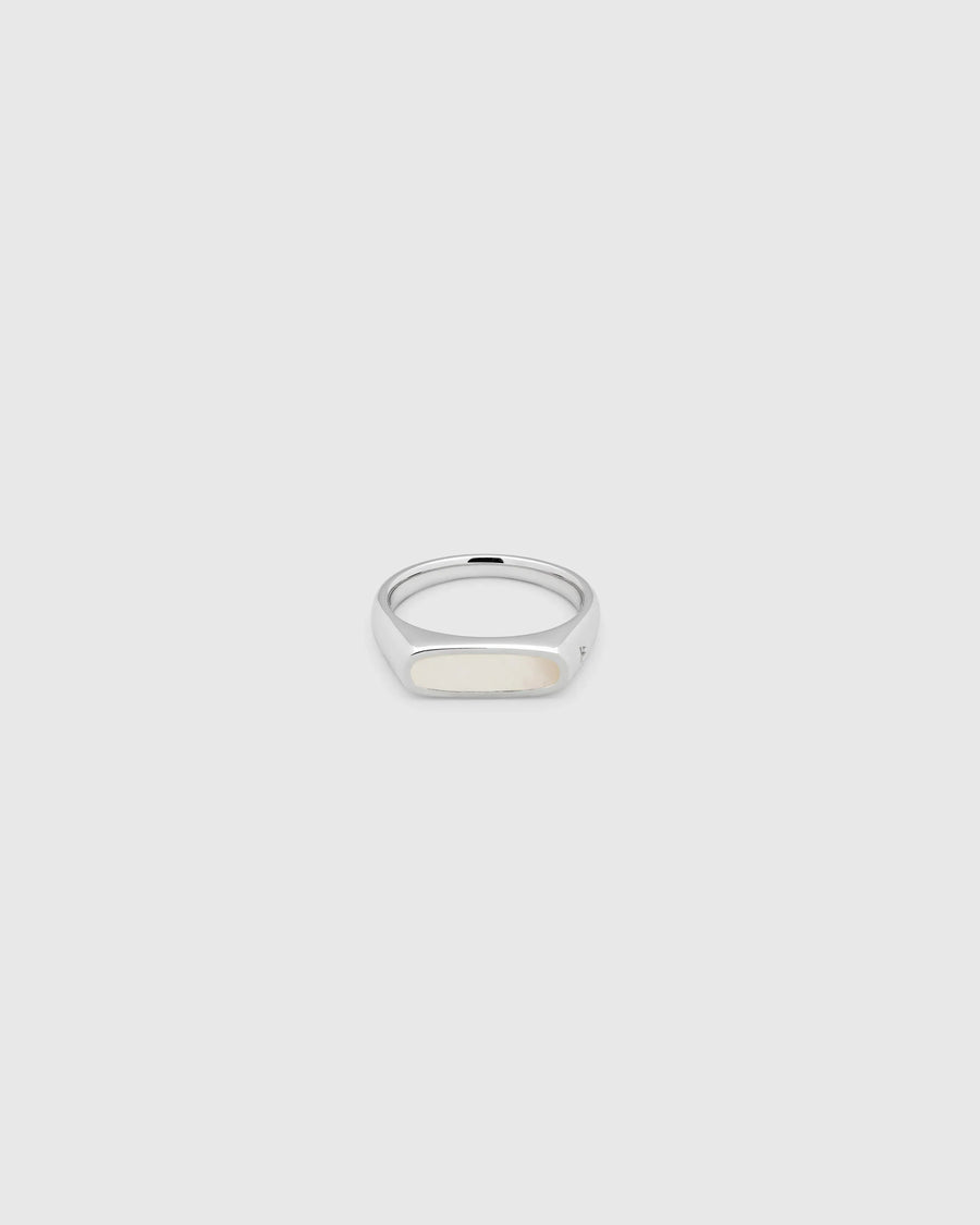 Mario Ring White Mop - Silver Rings