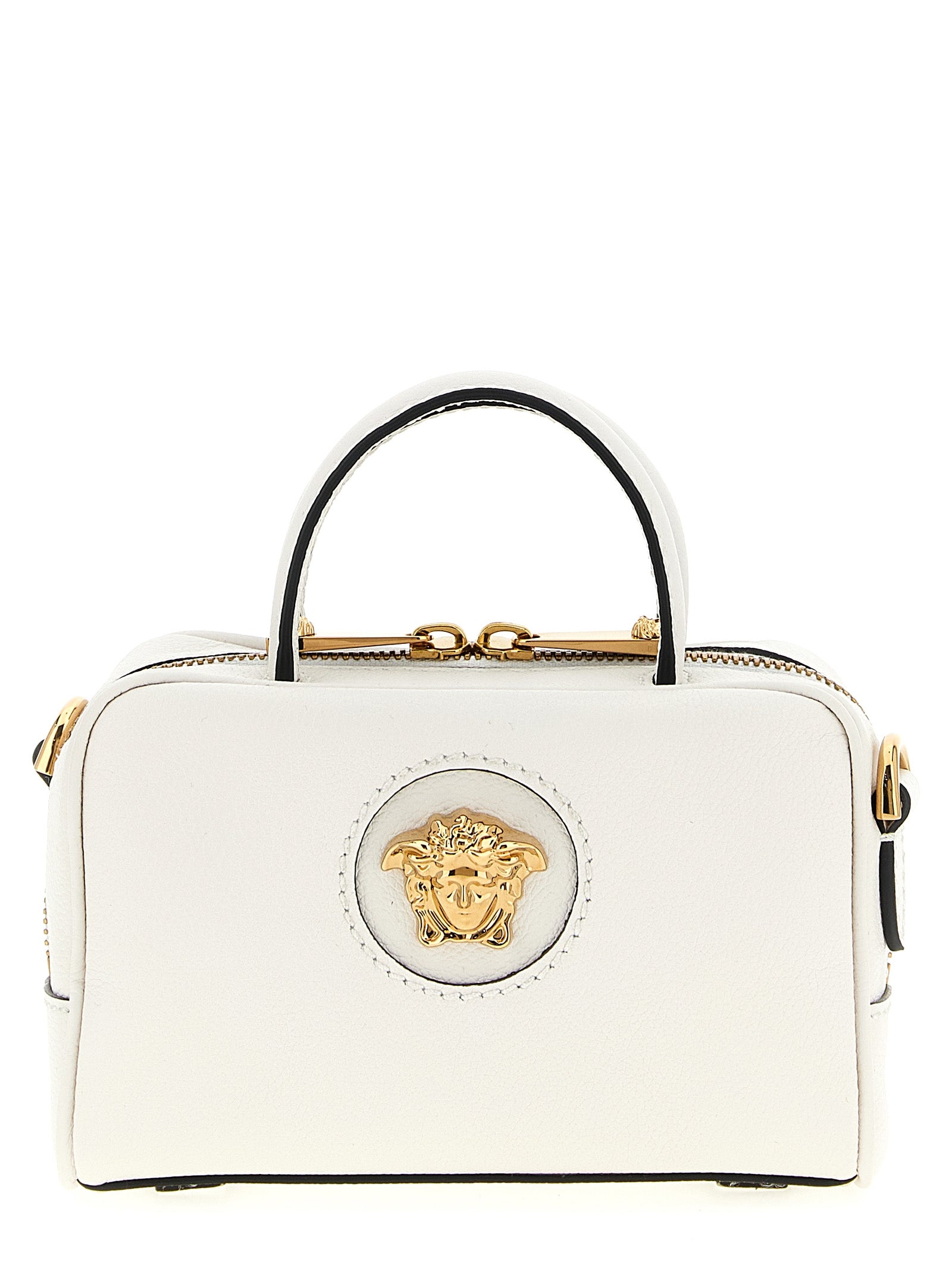 La Medusa mini handbag White Calfskin Leather (bos Taurus) Hand Bags