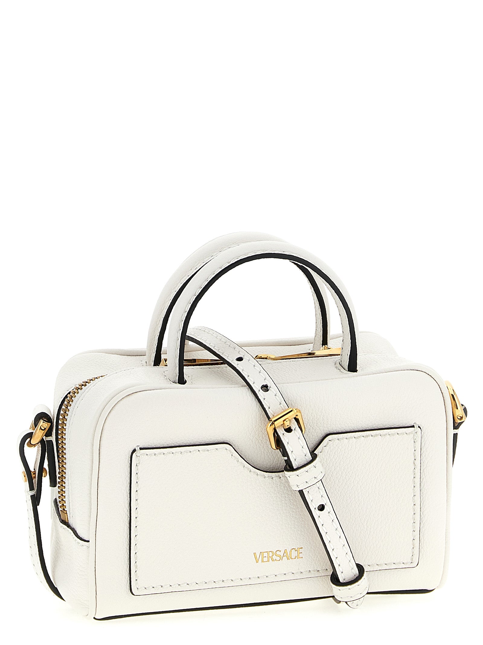 La Medusa mini handbag White Calfskin Leather (bos Taurus) Hand Bags