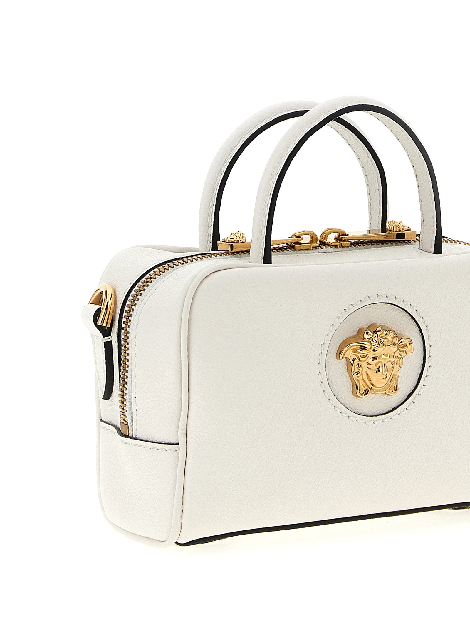 La Medusa mini handbag White Calfskin Leather (bos Taurus) Hand Bags