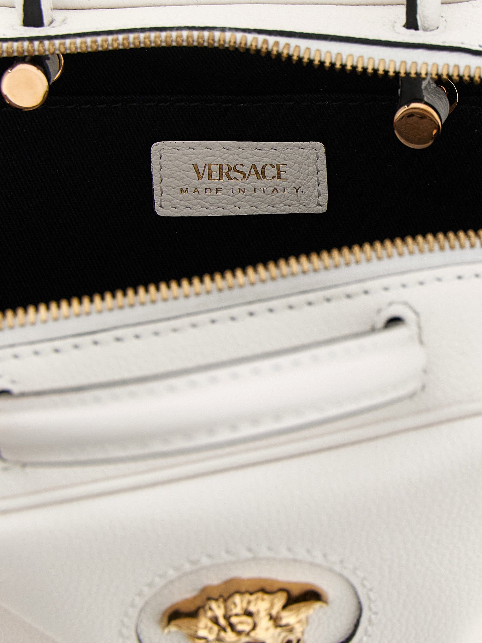 La Medusa mini handbag White Calfskin Leather (bos Taurus) Hand Bags