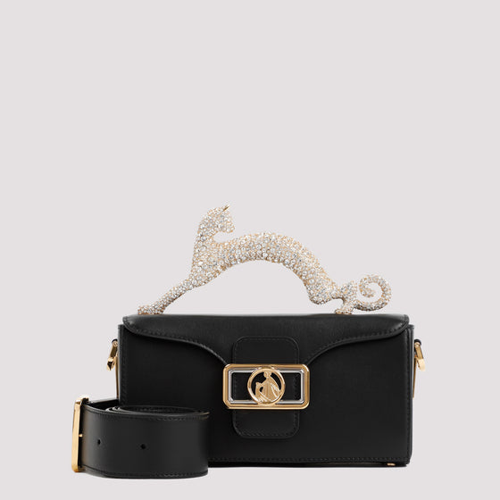 Nano Pencil Cat Strass Bag Black Calf Leather