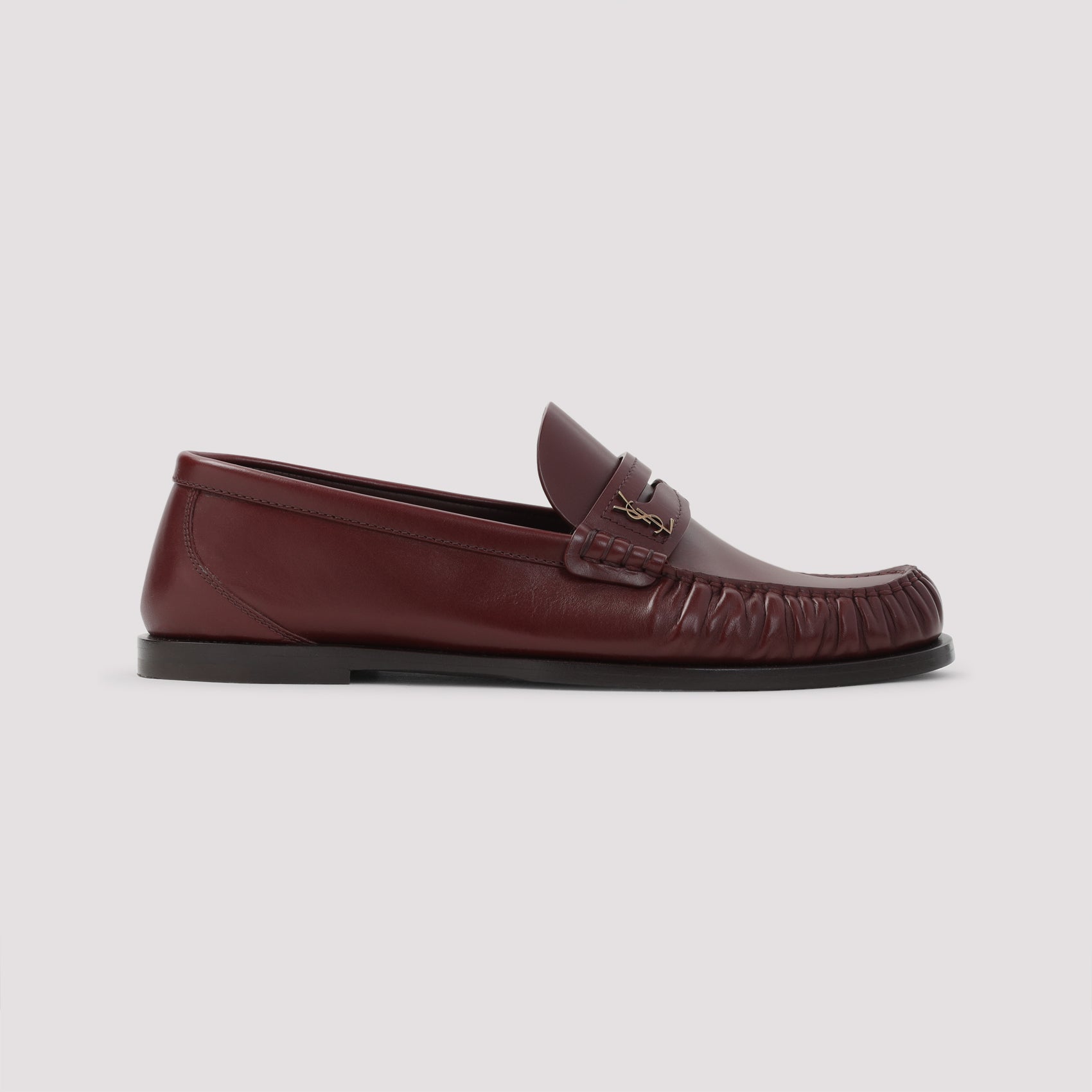 Leather Loafers Red