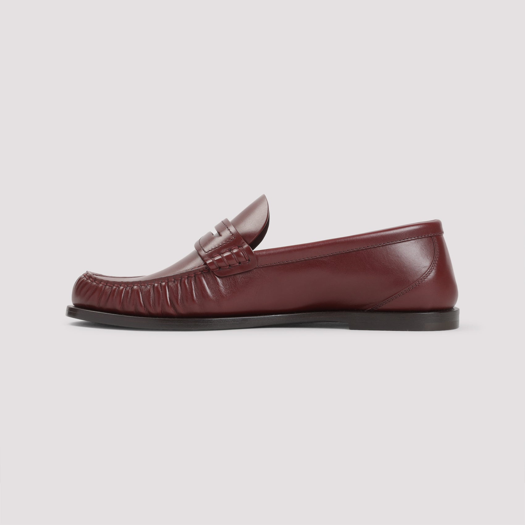 Leather Loafers Red