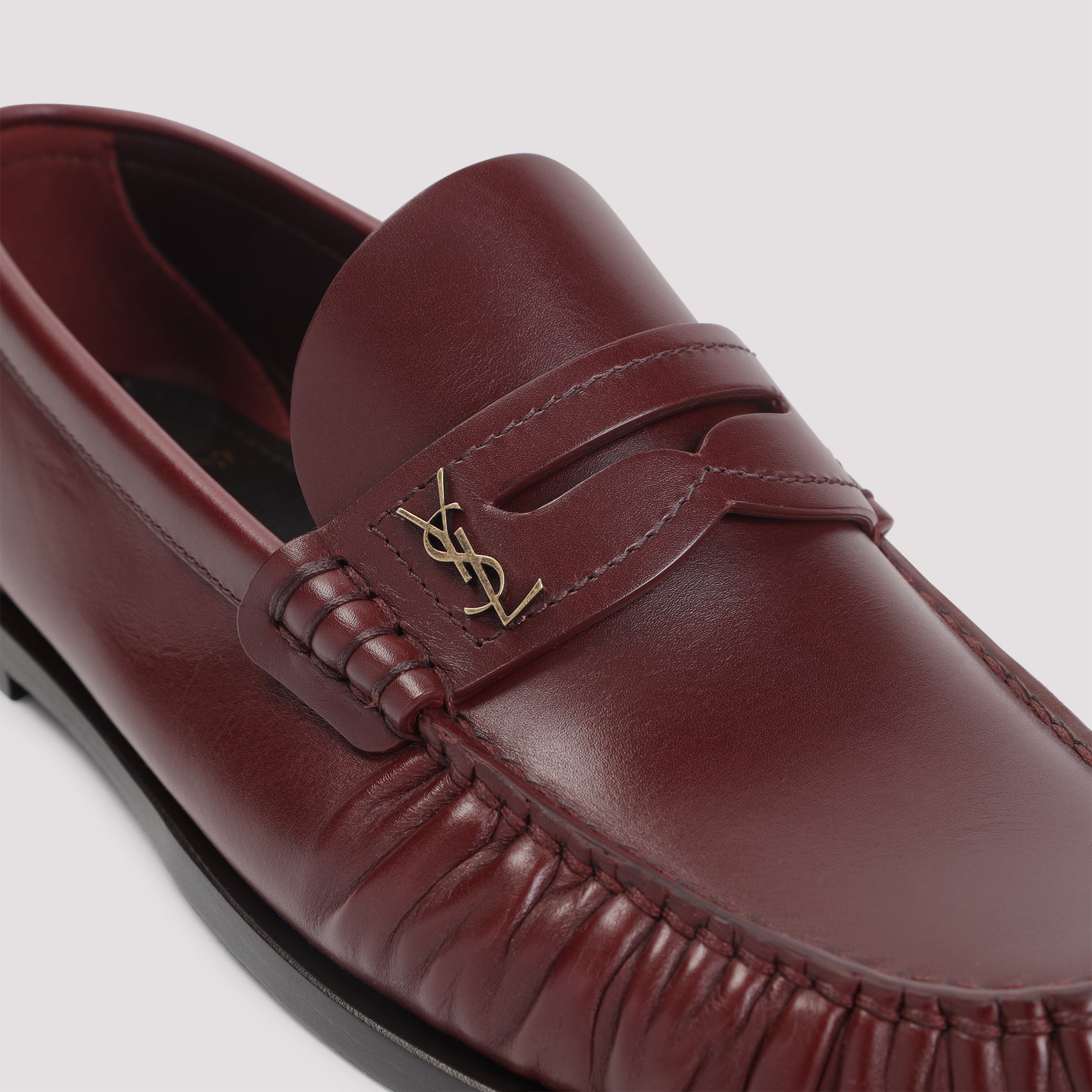Leather Loafers Red