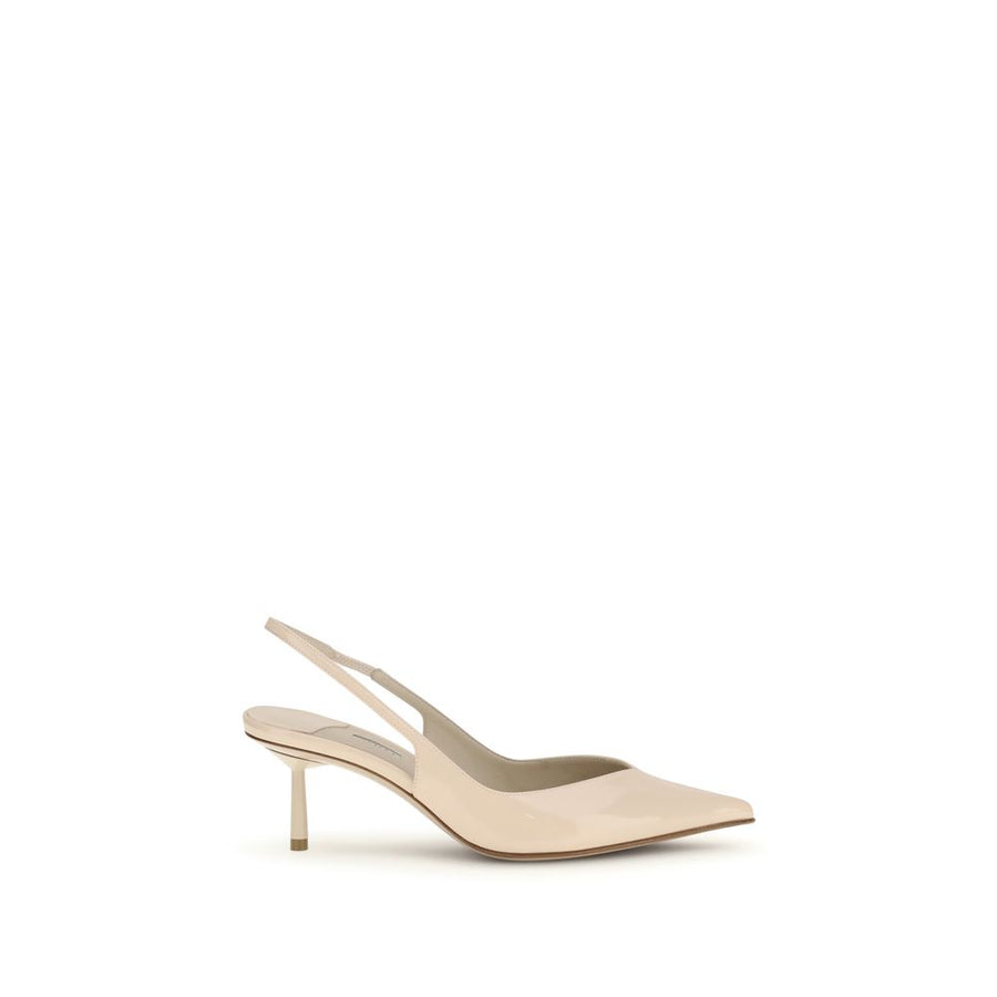 Le Silla 100% Calf Leather Bos Taurus heel in beige