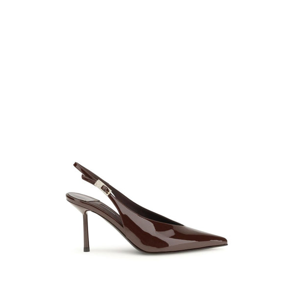 Le Silla 100% Calf Leather Bos Taurus slingback heel in brown