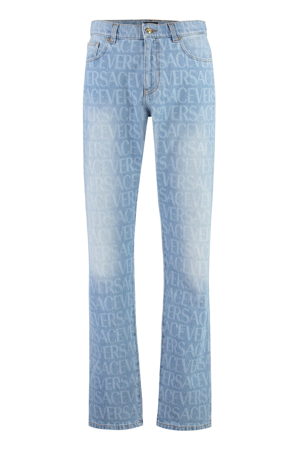 5-Pocket Straight-Leg Jeans Denim Cotton Regular &