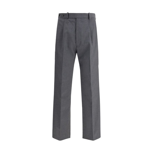Prada 55% Fleece Wool Ovis Aries trousers in gray